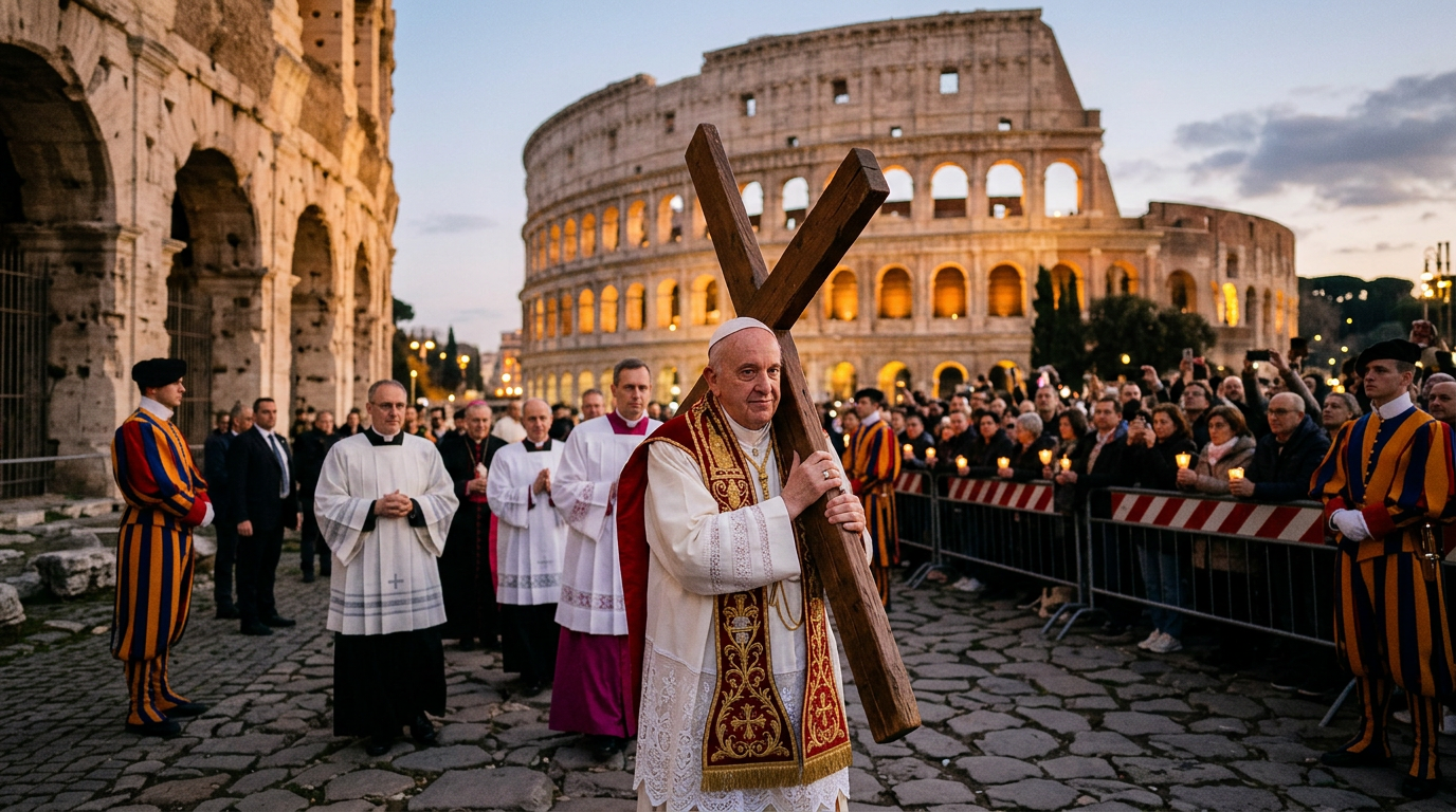 Pope Leo Carries Cross: A Historic Good Friday at the Colosseum